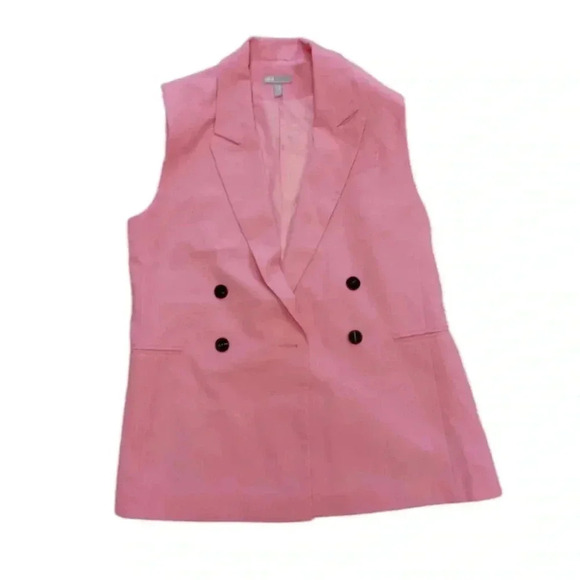 💥HOST PICK💥ASOS Pink Lined Sleeveless Blazer Size 8 - Picture 1 of 7